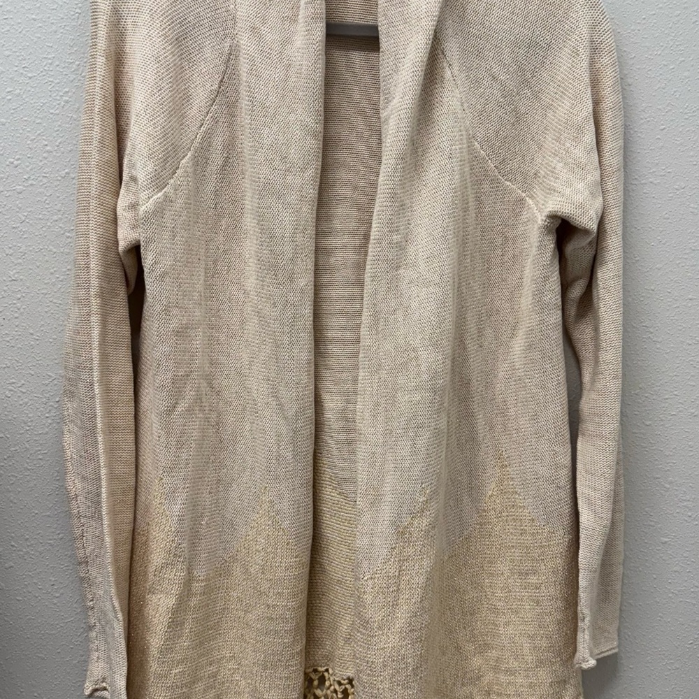 Lilly Pulitzer Tatum Cream and Gold Cardigan Sweater